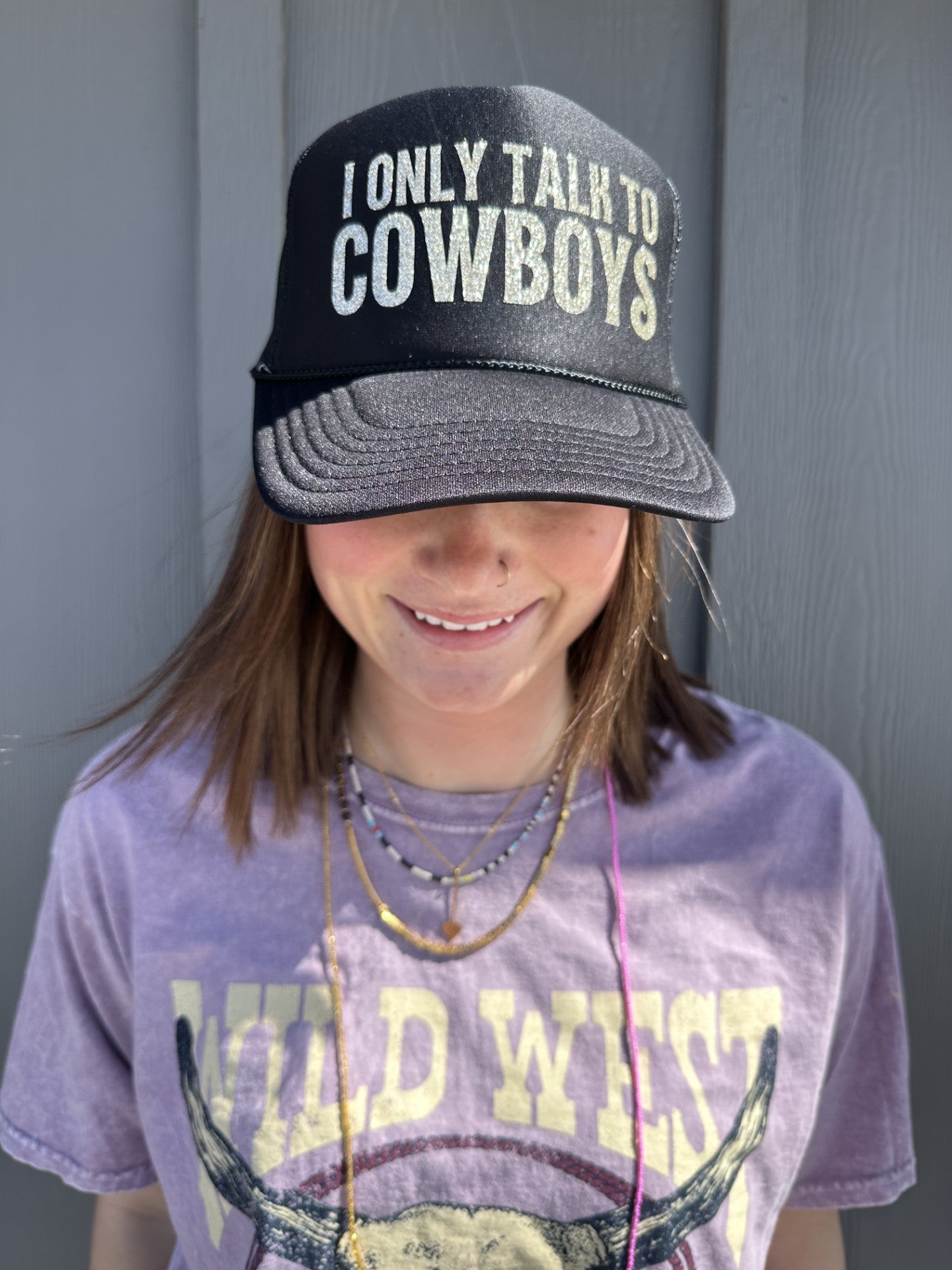I Only Talk to Cowboys - Black Trucker