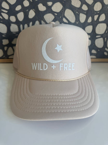Wild + Free - Tan Trucker