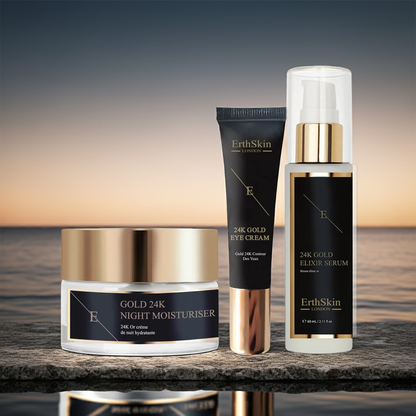 Elixir Serum + 24K Gold Anti-Wrinkle Moisturiser + 24K Gold Under Eye Cream